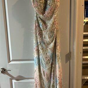 Elegant Multicolor Embroidered Dress